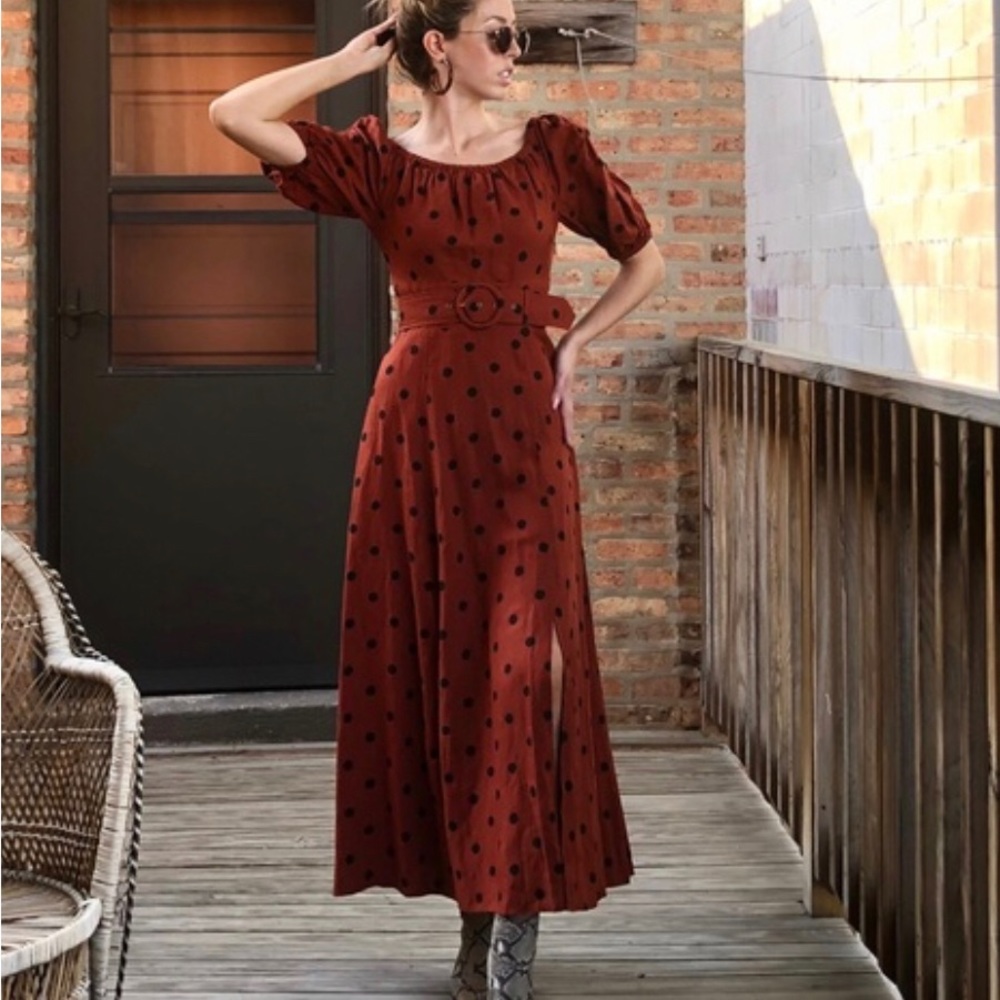 NWT MAEVE polka dot dress